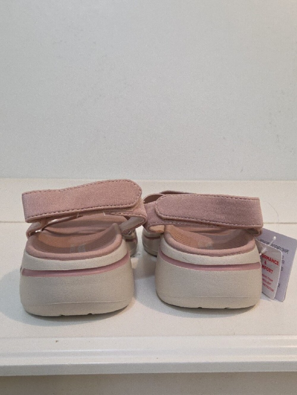 Skechers Women's Blush Pink Crisscross Arch Fit Sandals Size 7 NWOB - Picture 4 of 9